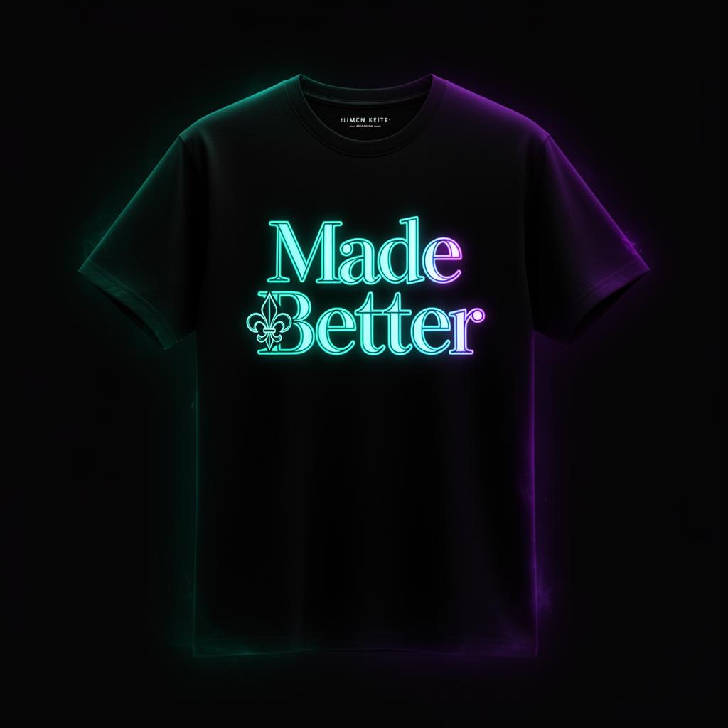 SolBanz Made Better Premium T-Shirt with neon teal and purple design